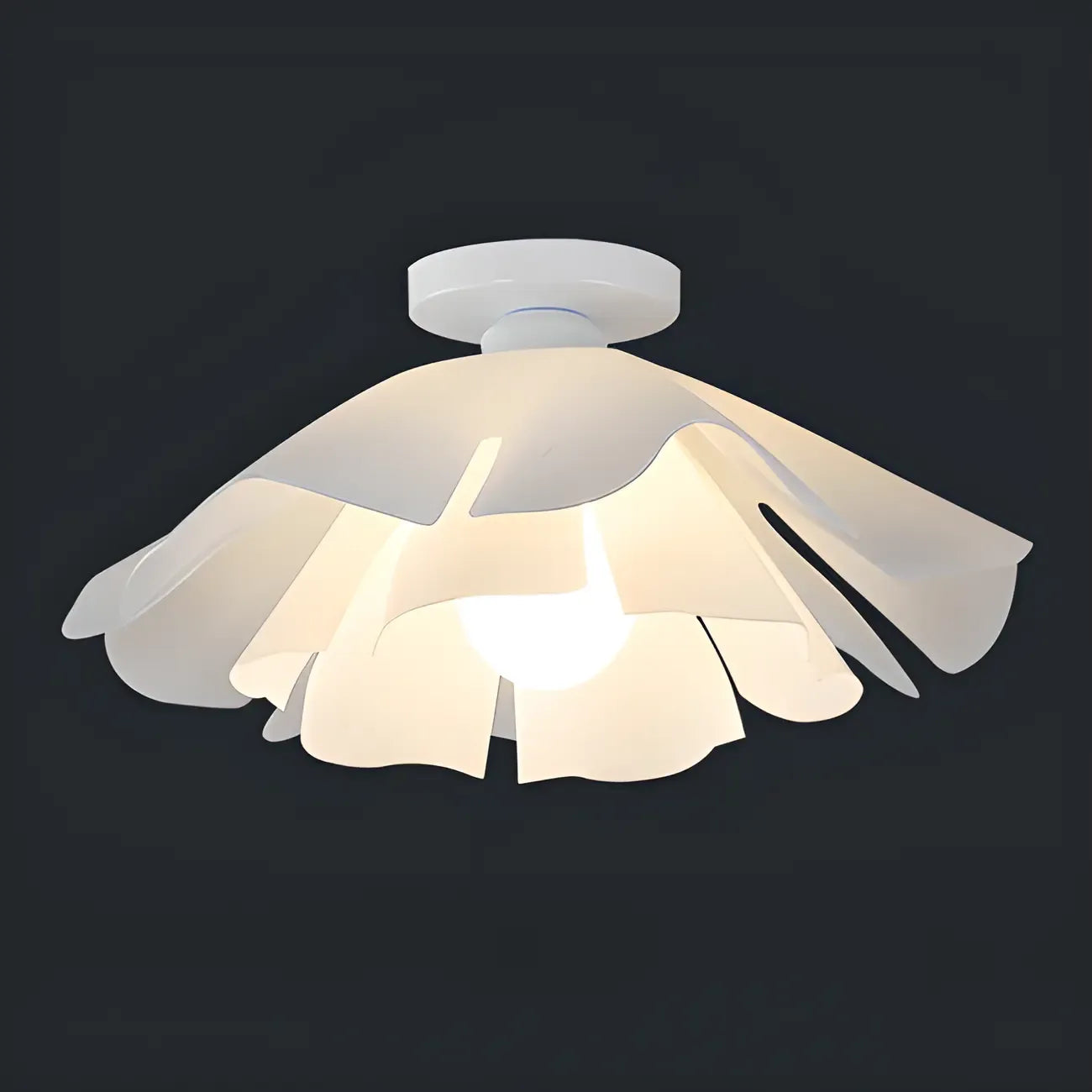 Plafonnier semi-encastré LED élégant à motif floral pour chambre