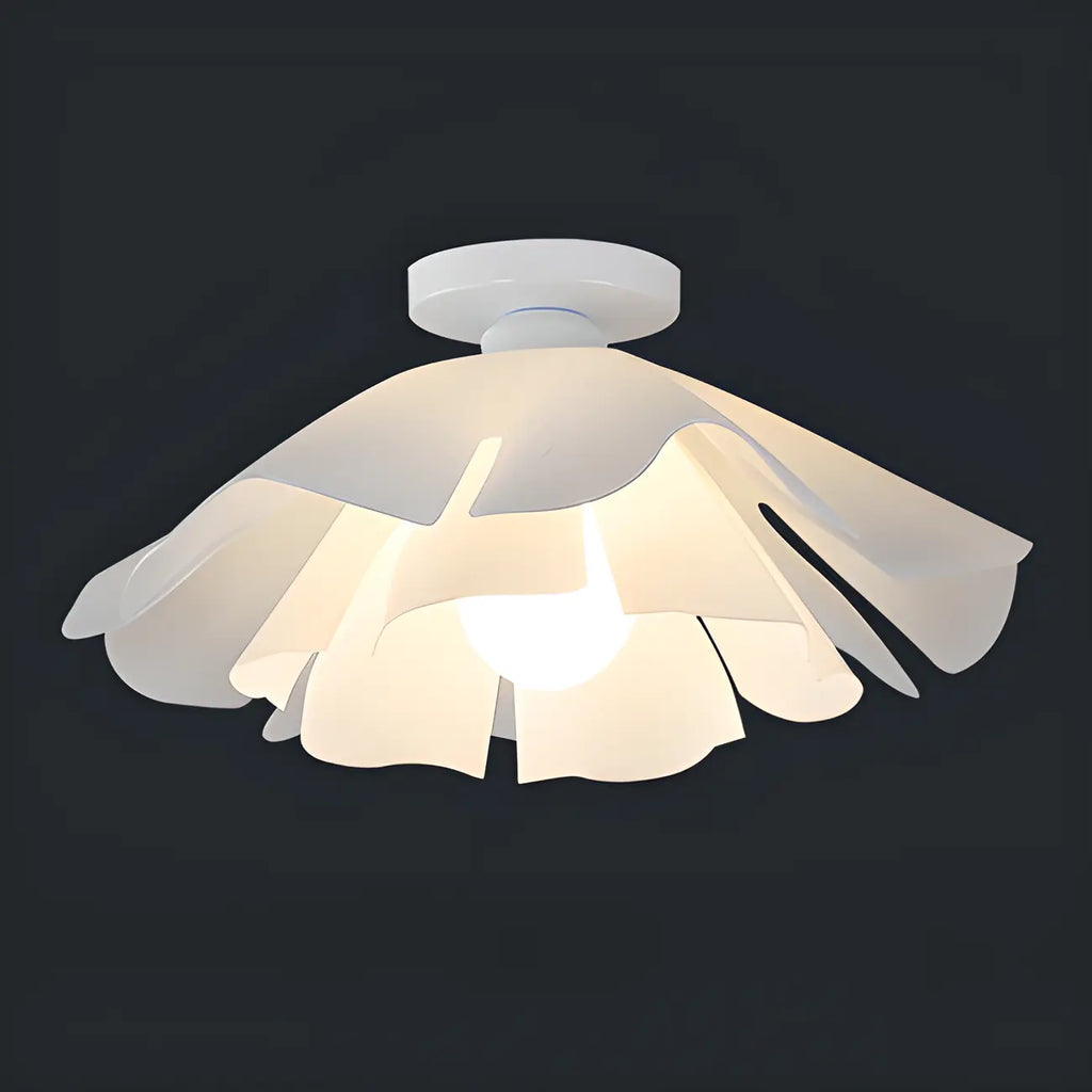 Plafonnier semi-encastré LED élégant à motif floral pour chambre