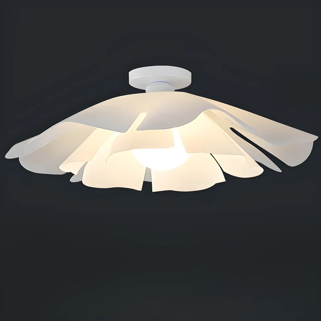 Plafonnier semi-encastré LED élégant à motif floral pour chambre
