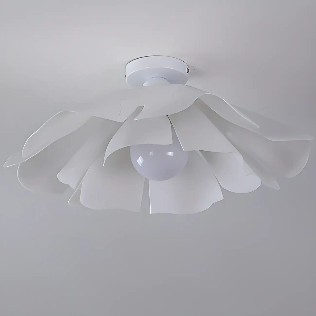 Plafonnier semi-encastré LED élégant à motif floral pour chambre