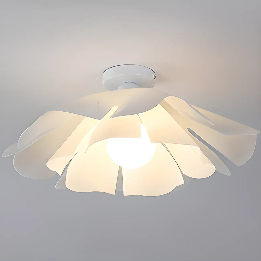 Plafonnier semi-encastré LED élégant à motif floral pour chambre