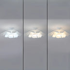 Plafonnier semi-encastré LED élégant à motif floral pour chambre