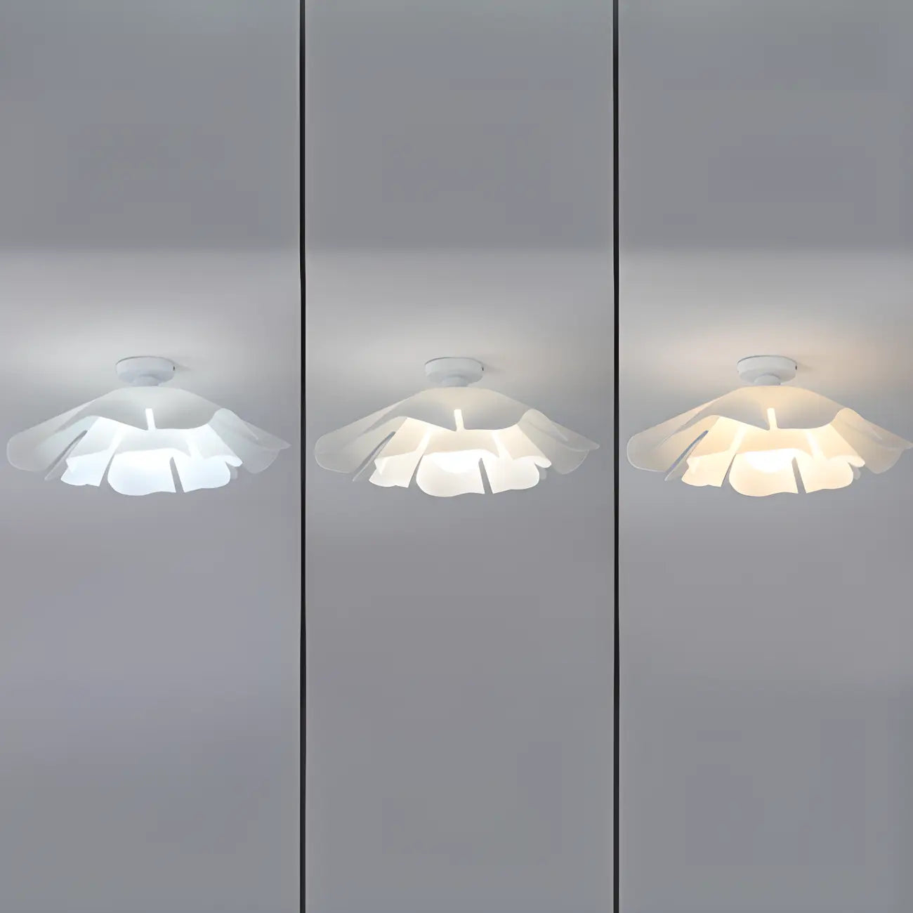 Plafonnier semi-encastré LED élégant à motif floral pour chambre