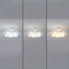 Plafonnier semi-encastré LED élégant à motif floral pour chambre