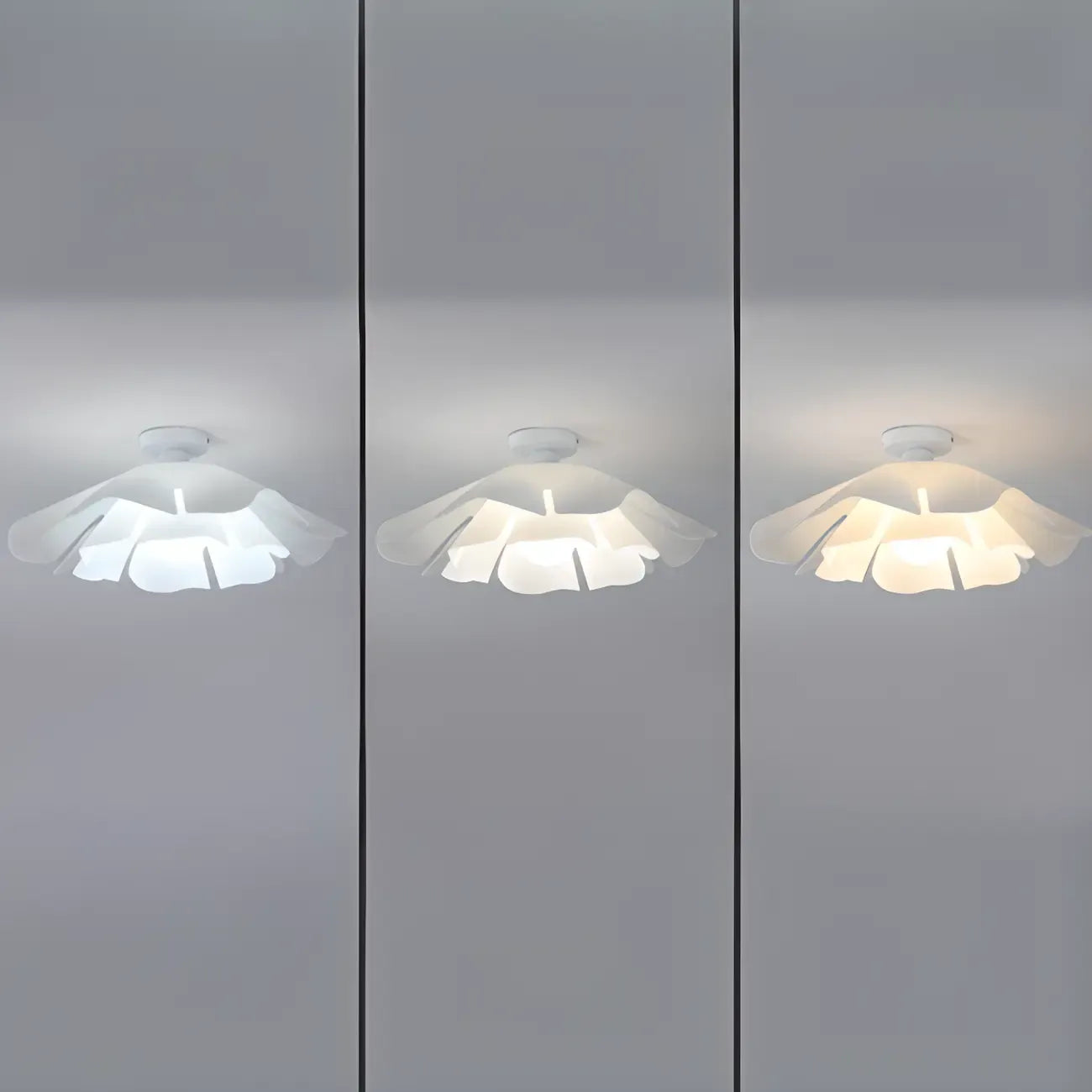 Plafonnier semi-encastré LED élégant à motif floral pour chambre