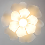 Plafonnier semi-encastré LED élégant à motif floral pour chambre
