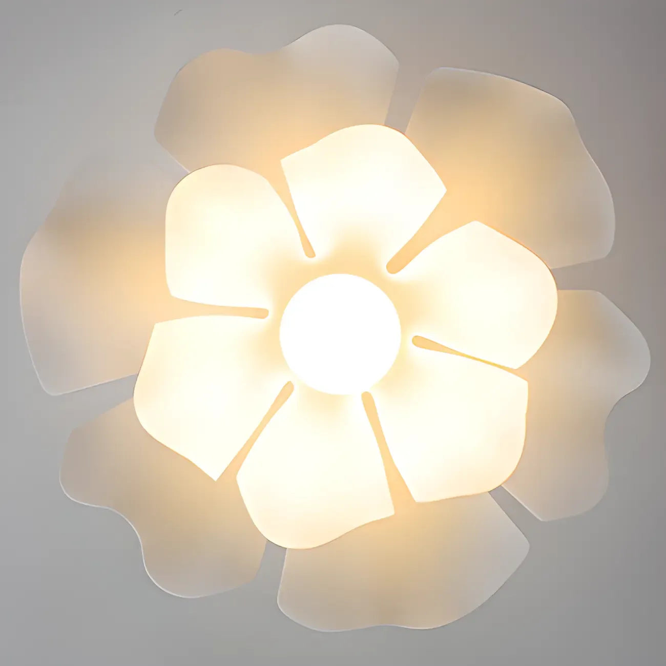 Plafonnier semi-encastré LED élégant à motif floral pour chambre