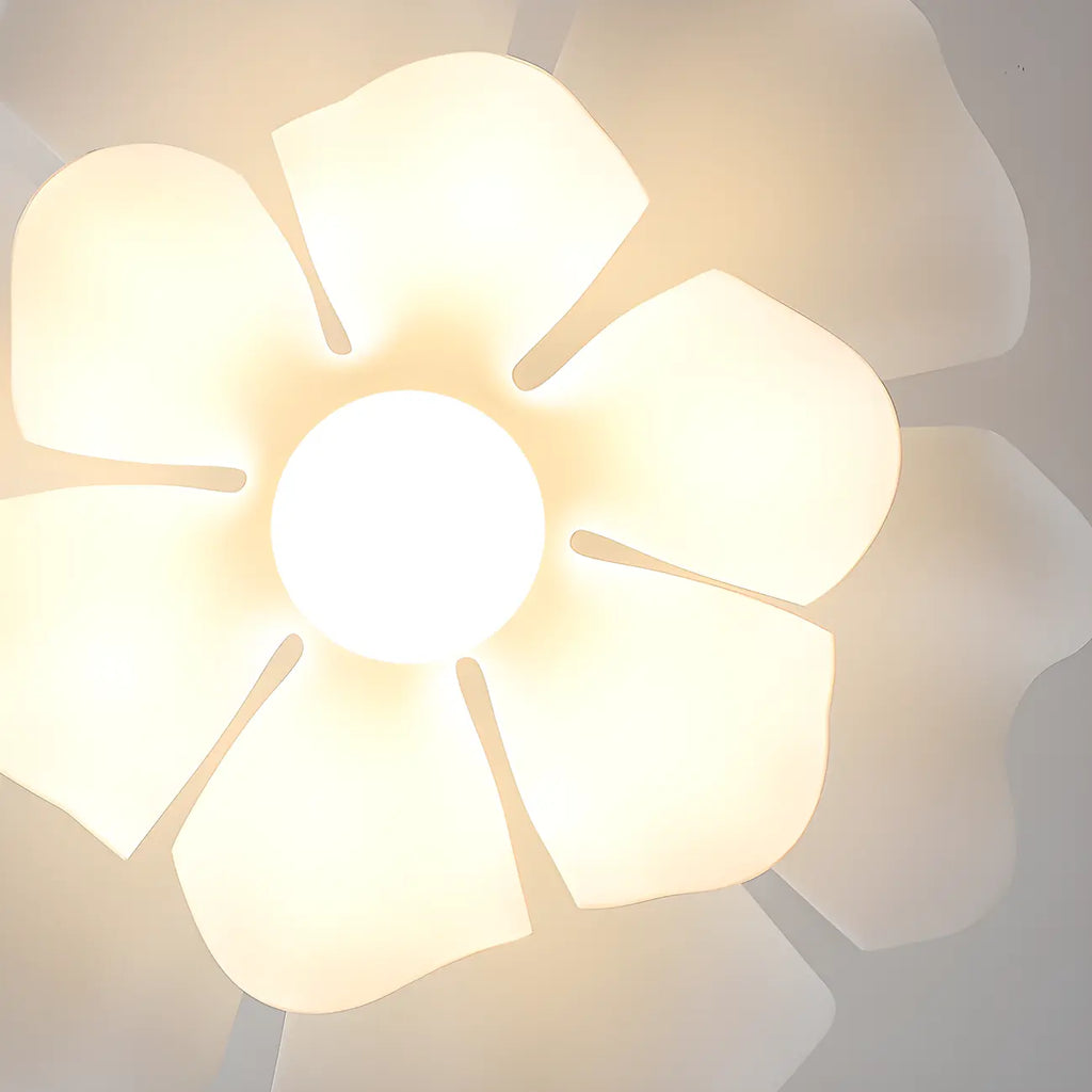 Plafonnier semi-encastré LED élégant à motif floral pour chambre