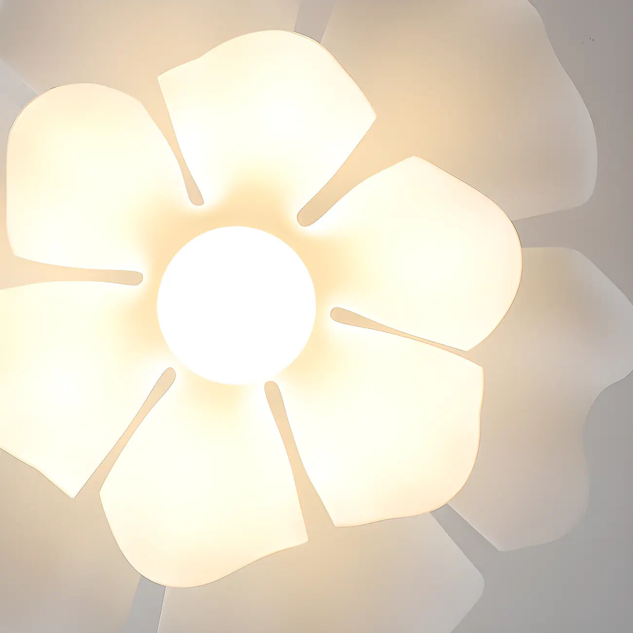 Plafonnier semi-encastré LED élégant à motif floral pour chambre