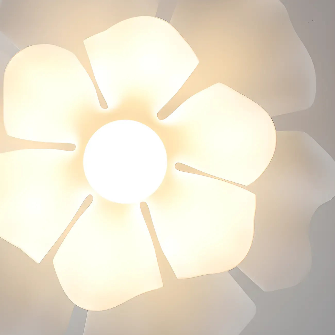 Plafonnier semi-encastré LED élégant à motif floral pour chambre