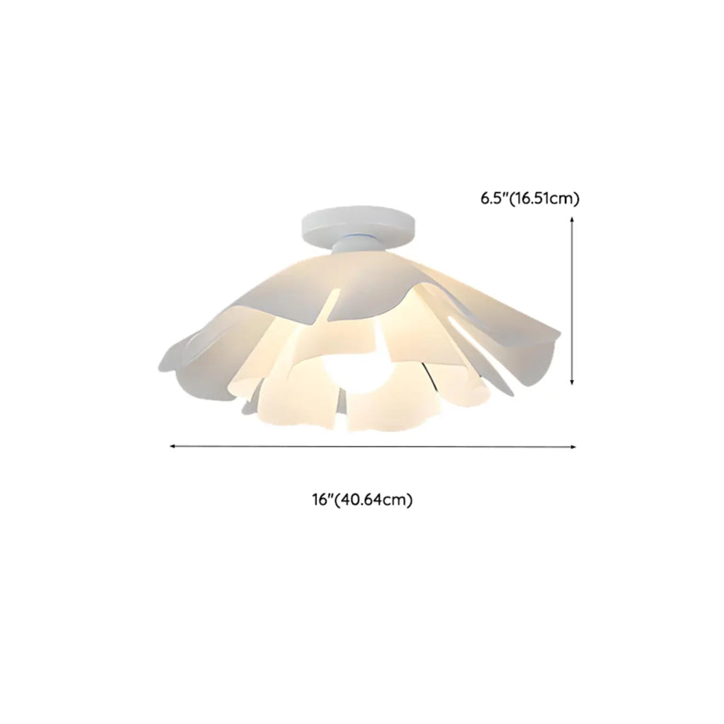 Plafonnier semi-encastré LED élégant à motif floral pour chambre