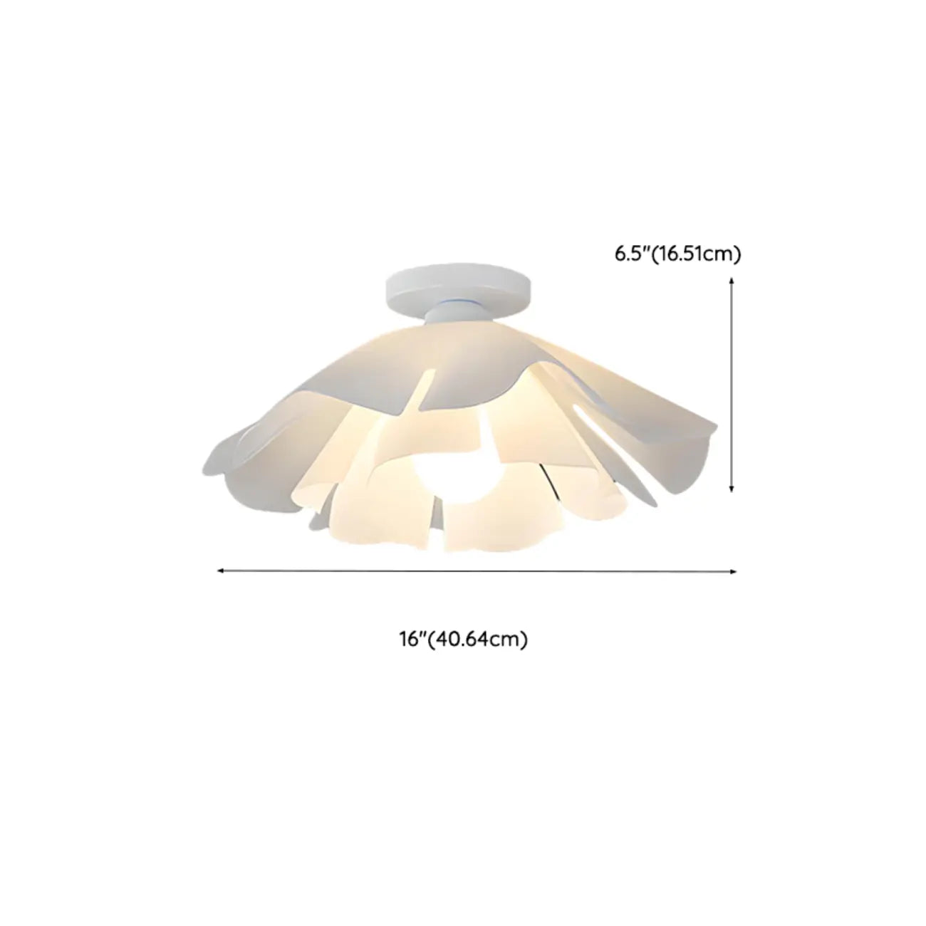Plafonnier semi-encastré LED élégant à motif floral pour chambre
