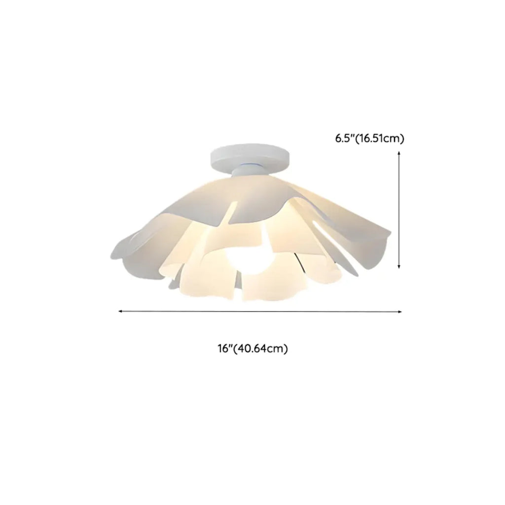 Plafonnier semi-encastré LED élégant à motif floral pour chambre