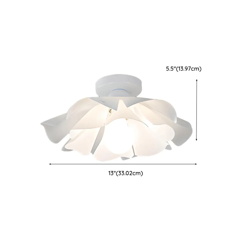 Plafonnier semi-encastré LED élégant à motif floral pour chambre