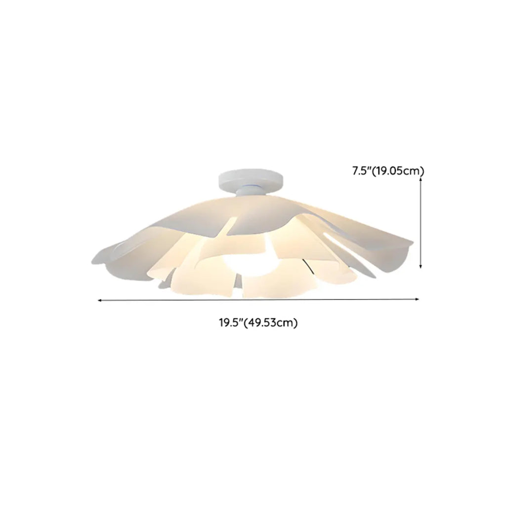 Plafonnier semi-encastré LED élégant à motif floral pour chambre