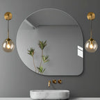 Applique murale moderne en verre doré avec globe pour salle de bain