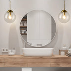 Applique murale moderne en verre doré avec globe pour salle de bain