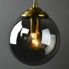 Applique murale moderne en verre doré avec globe pour salle de bain