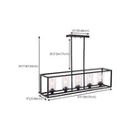 Suspension cylindrique en verre et métal noir de style industriel pour îlot de cuisine
