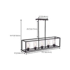 Suspension cylindrique en verre et métal noir de style industriel pour îlot de cuisine