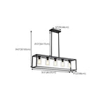 Suspension cylindrique en verre et métal noir de style industriel pour îlot de cuisine