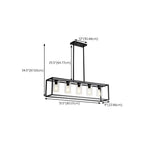 Suspension cylindrique en verre et métal noir de style industriel pour îlot de cuisine