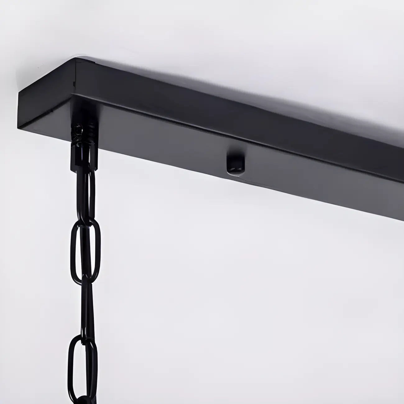 Suspension industrielle rectangulaire en métal réglable pour îlot de cuisine