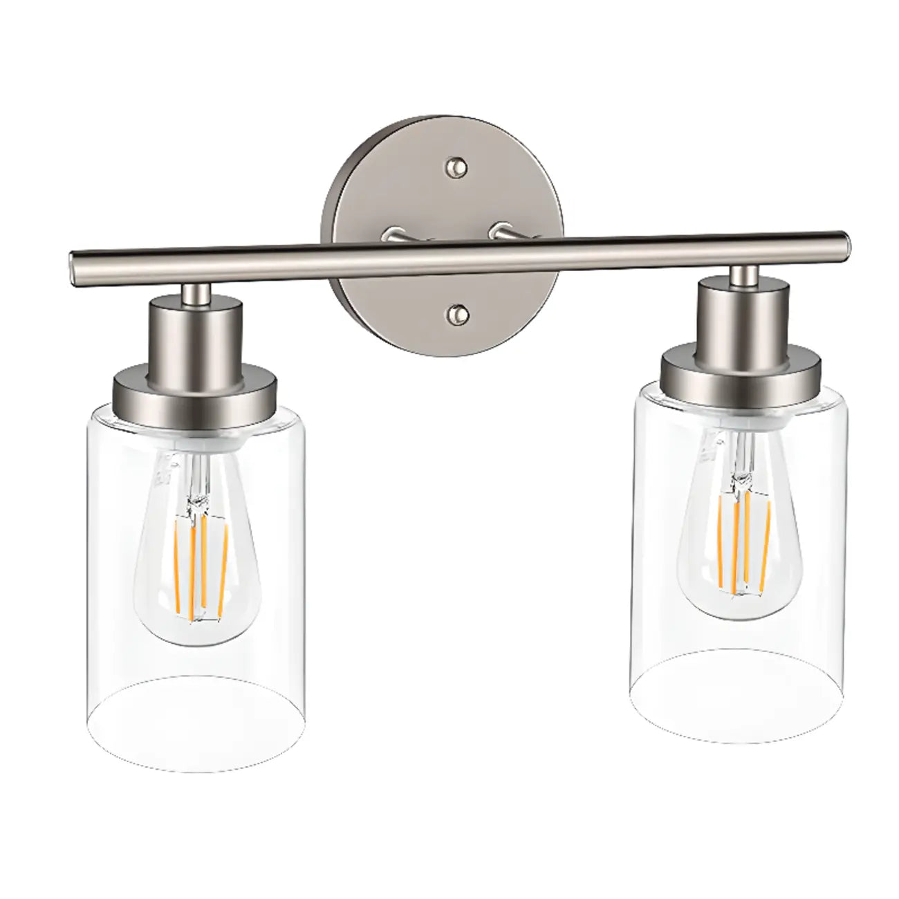 Applique murale cylindrique noire industrielle à 3 lumières pour salle de bain
