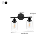 Applique murale cylindrique noire industrielle à 3 lumières pour salle de bain