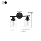 Applique murale cylindrique noire industrielle à 3 lumières pour salle de bain