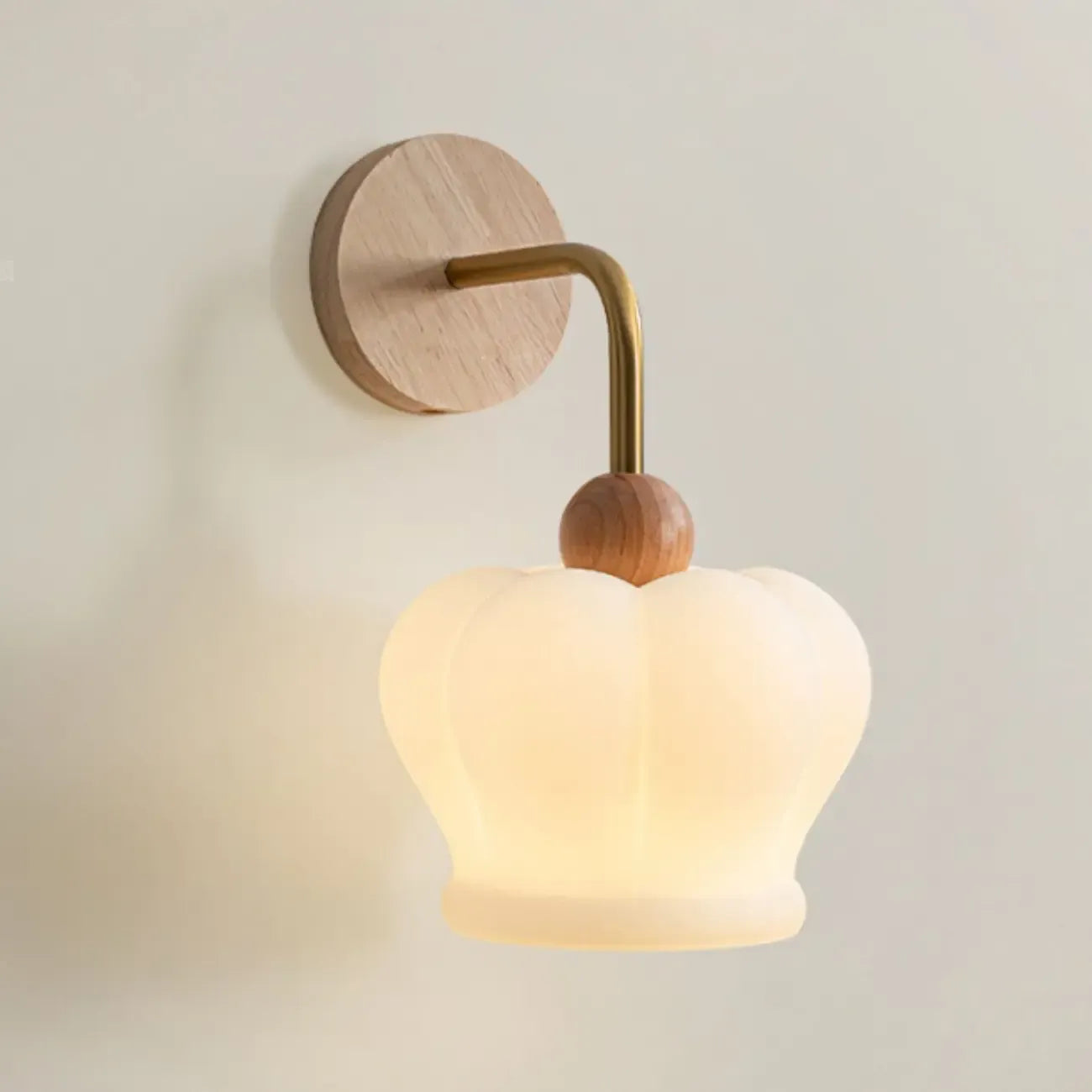 Applique murale minimaliste G9 couleur bois pour la décoration de la chambre