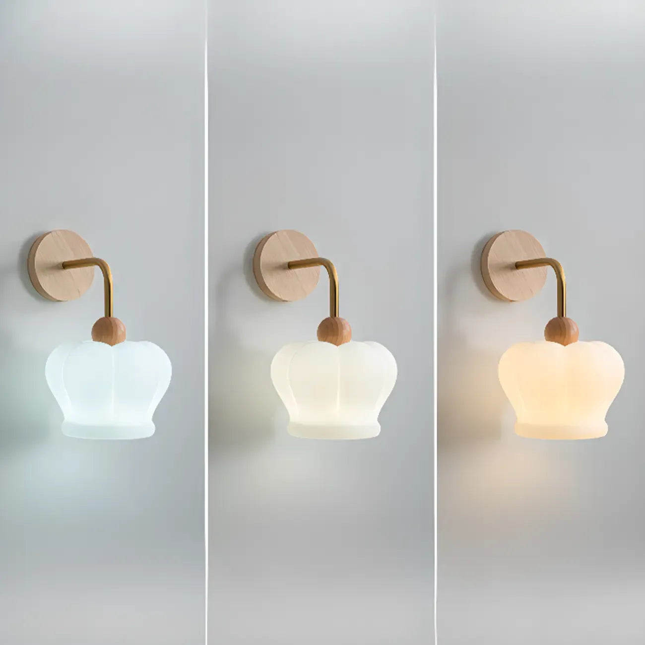 Applique murale minimaliste G9 couleur bois pour la décoration de la chambre