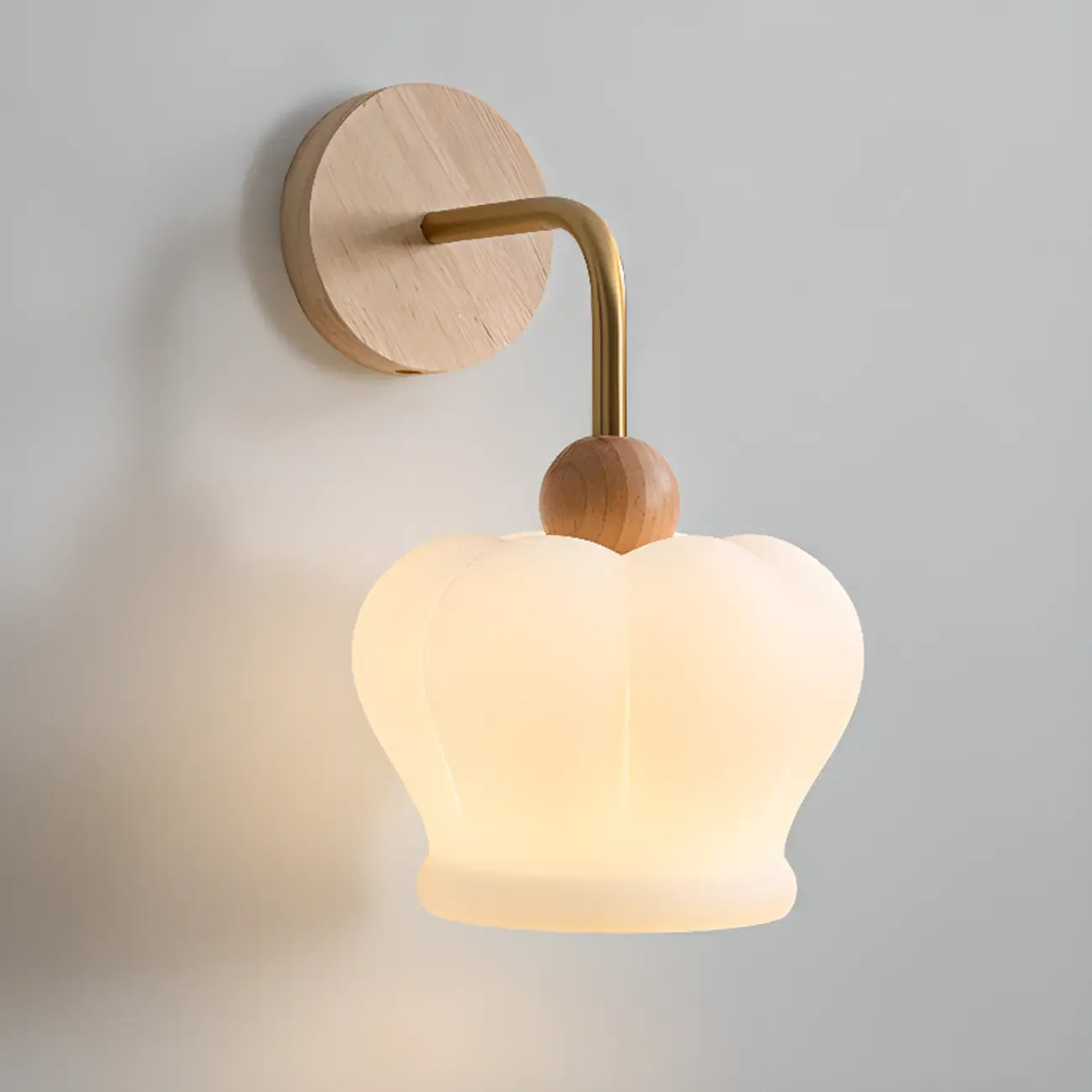 Applique murale minimaliste G9 couleur bois pour la décoration de la chambre