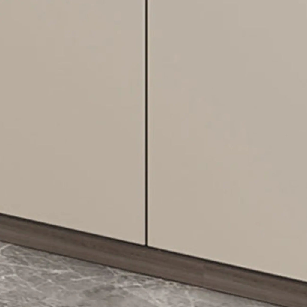 Mobile TV a cassetti lungo in pietra grigio scuro 94 con luci LED