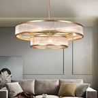 Lustre Glamorous Circle à 2 niveaux en cristal
