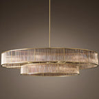 Lustre Glamorous Circle à 2 niveaux en cristal