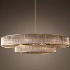 Lustre Glamorous Circle à 2 niveaux en cristal