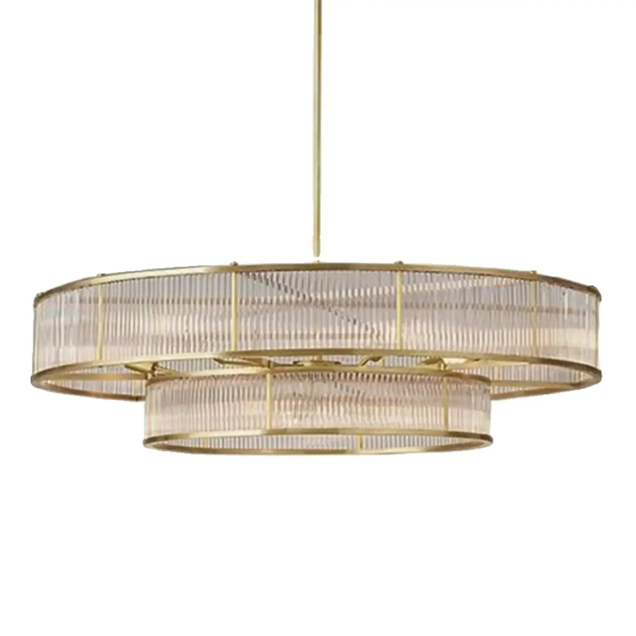 Lustre Glamorous Circle à 2 niveaux en cristal
