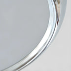 Plafonnier semi-encastré rond argenté moderne