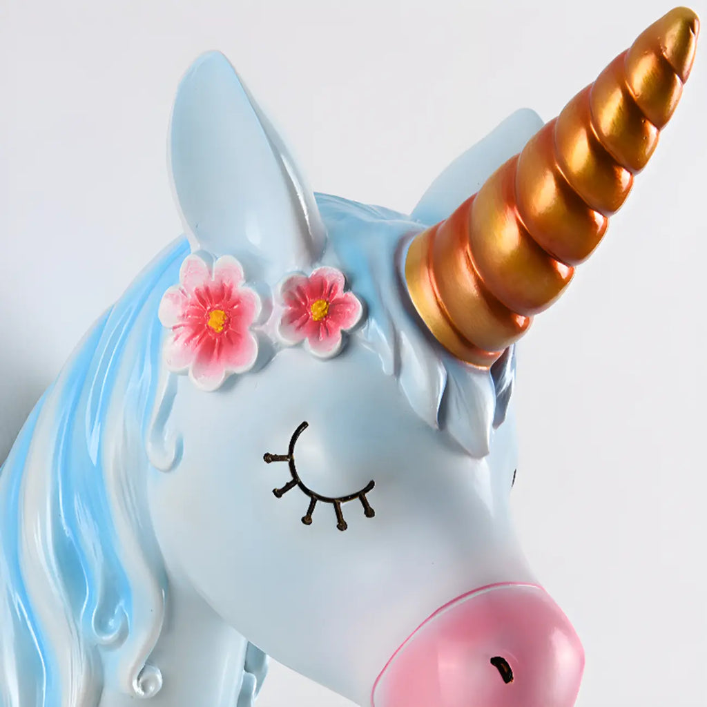 Applique murale licorne pour enfant avec globe en cristal pour chambre à coucher