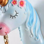 Applique murale licorne pour enfant avec globe en cristal pour chambre à coucher