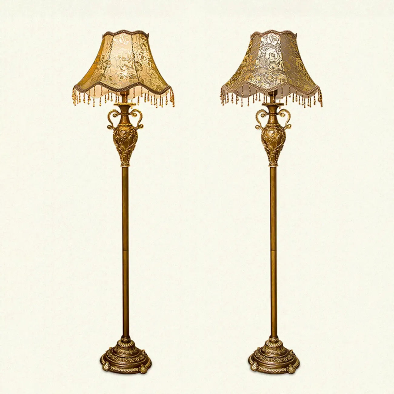 Lampadaire vintage en résine en forme de pagode pour salon