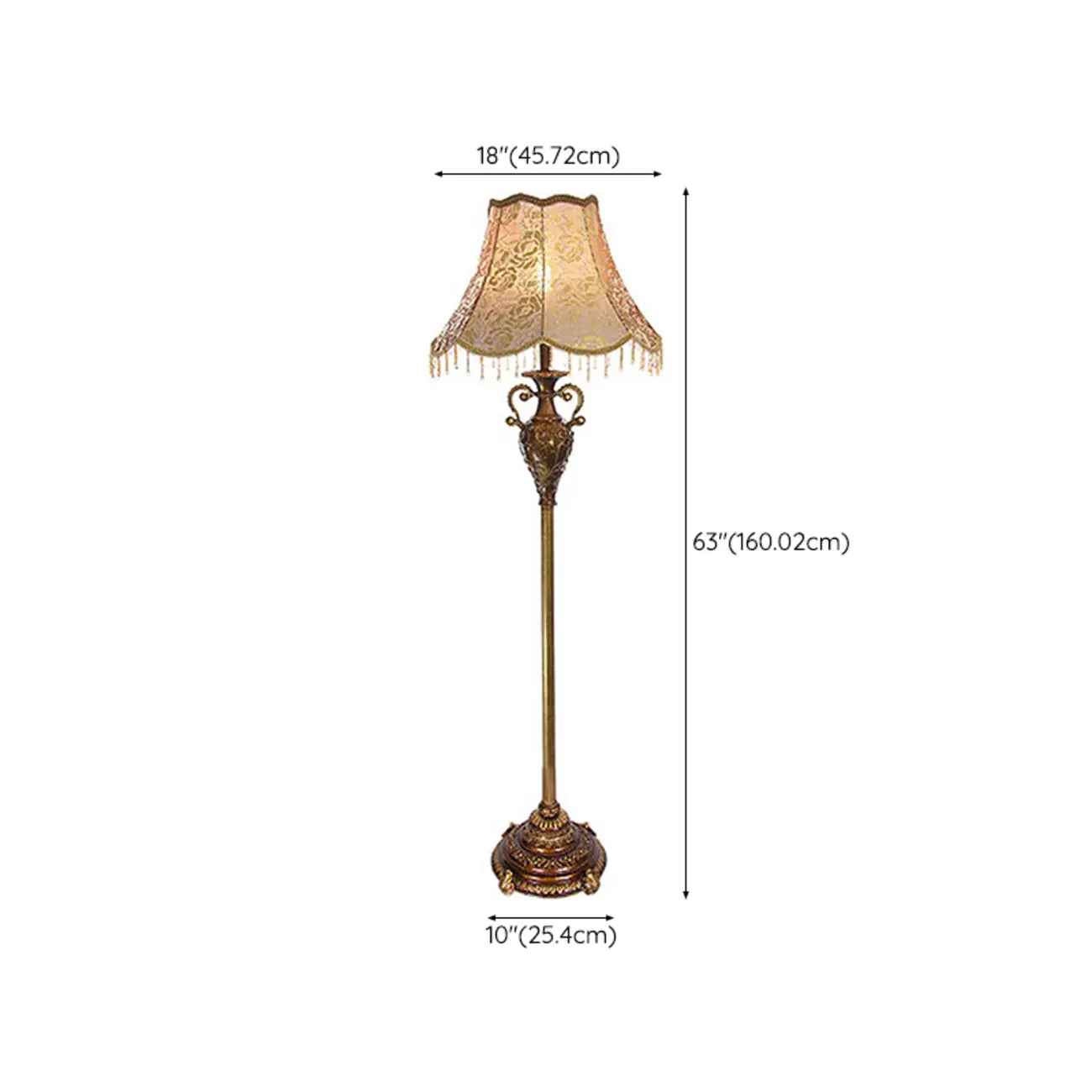 Lampadaire vintage en résine en forme de pagode pour salon