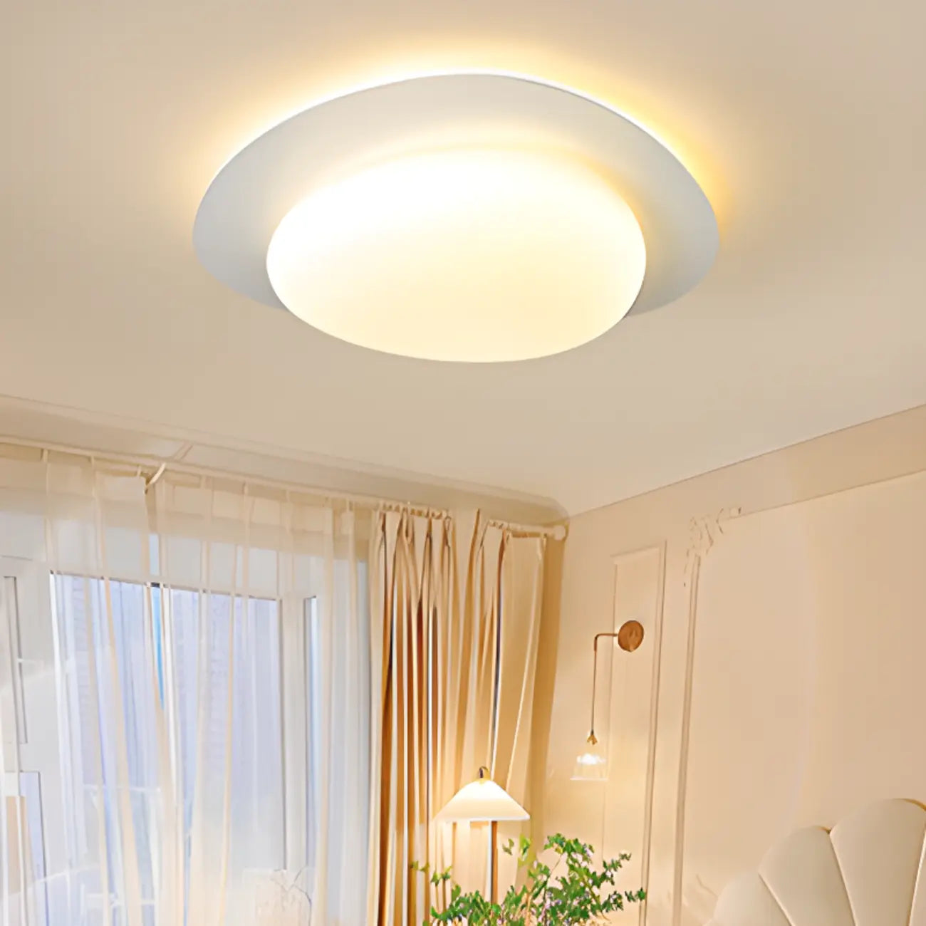 Plafonnier LED moderne à intensité variable avec 2 lampes