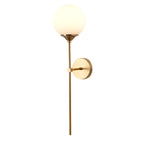 Applique murale moderne en métal avec globe en verre gris