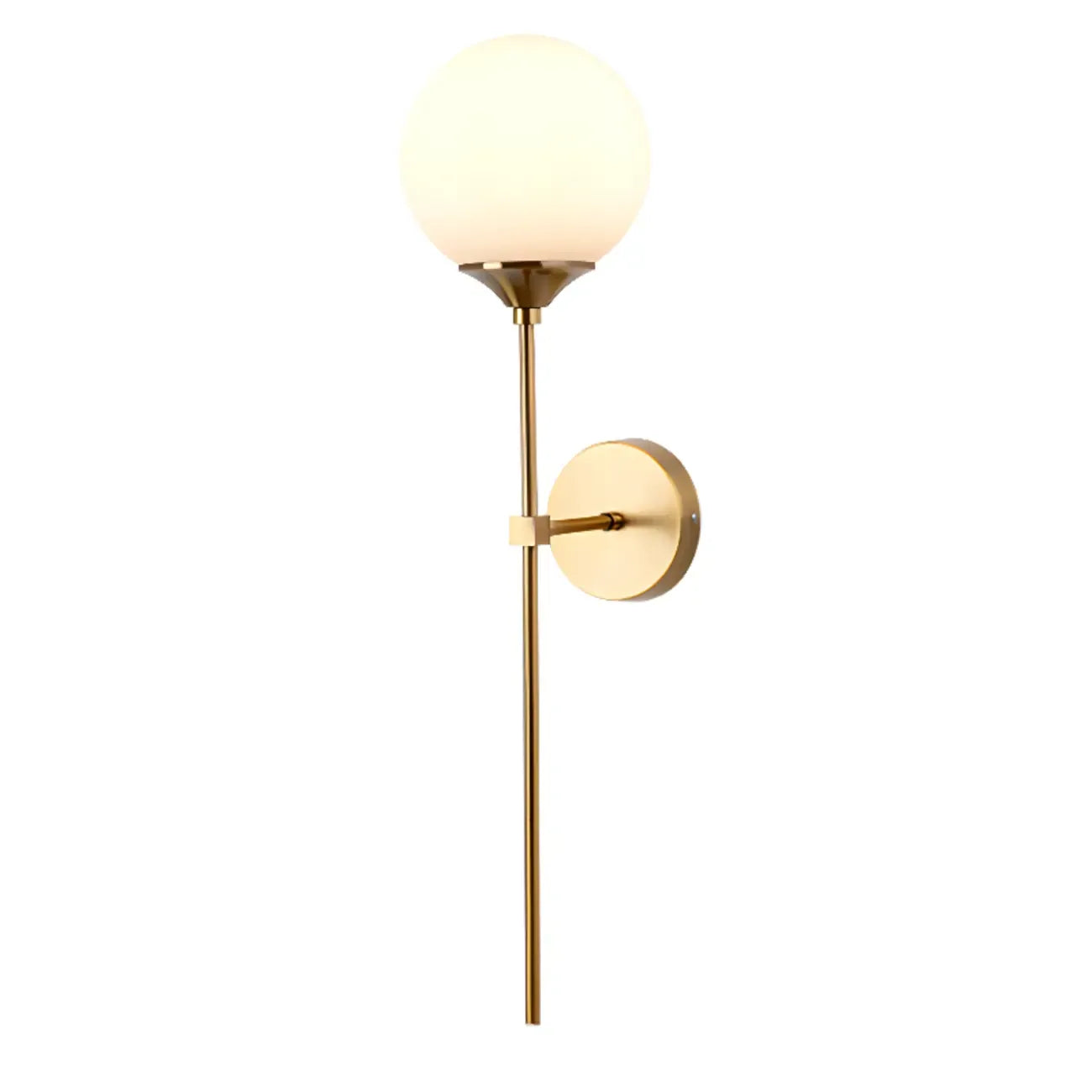 Applique murale moderne en métal avec globe en verre gris