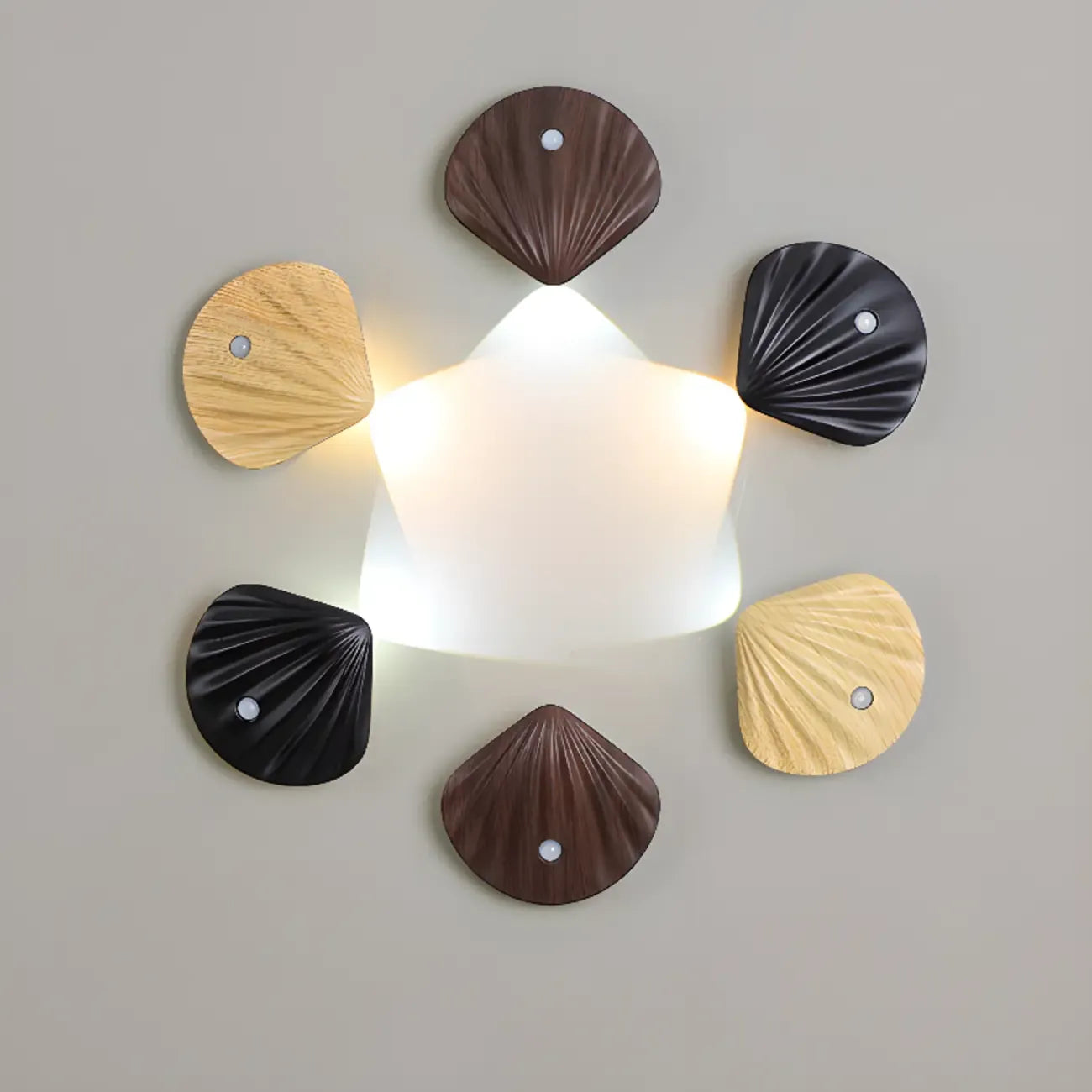 Applique murale LED rechargeable minimaliste en forme de coquillage