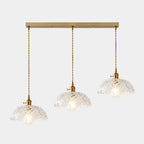 Lampadario moderno a sospensione dorato a 3 luci in vetro per cucina