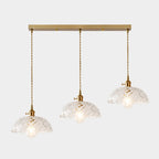 Lampadario moderno a sospensione dorato a 3 luci in vetro per cucina