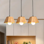 Lampada a sospensione a 3 luci, moderna, in legno, per isola cucina